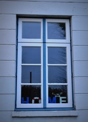 White and blue window, Hamburg, Germany