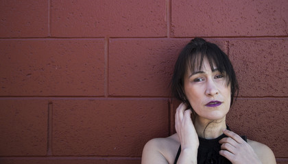 Woman with Brown Hair and Beautiful Brown Eyes