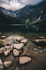 Morskie Oko Lake in Tatra Mountains in Poland - obrazy, fototapety, plakaty