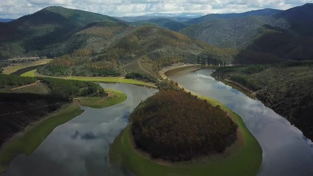 Meander of the Alagon River Known as Melero meander