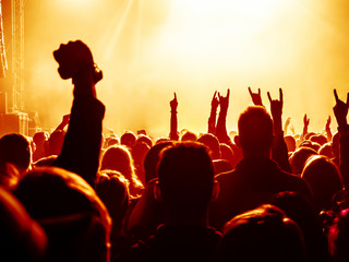 Fototapeta premium Concert Crowd at rock concert