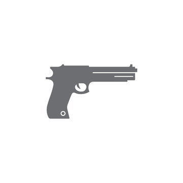 pistol icon. Simple element illustration. pistol symbol design template. Can be used for web and mobile