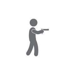 man with a gun icon. Simple element illustration. man with a gun symbol design template. Can be used for web and mobile