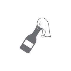 Molotov cocktail icon. Simple element illustration. Molotov cocktail symbol design template. Can be used for web and mobile