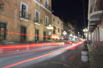 Newspaper street at night