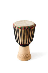 African djembe isolated on white background