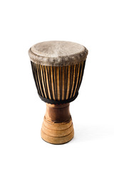 African djembe isolated on white background