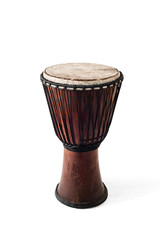 African djembe isolated on white background