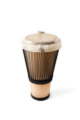 African djembe isolated on white background