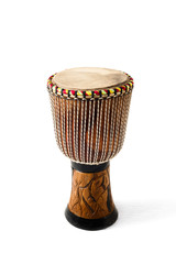 African djembe isolated on white background