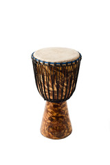 African djembe isolated on white background