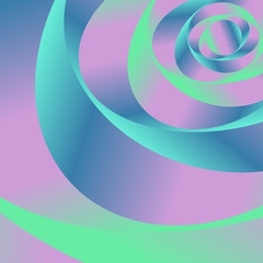 Purple and blue abstract template for card or banner. Metal Background with waves and reflections. Business background, silver, illustration. Illustration of abstract background with a metallic