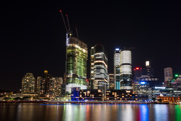 Fototapeta na wymiar Sydney cityscape, skyline at light