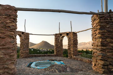 Fototapeta premium Ancient Temple in Barzok, Isfahan, Iran