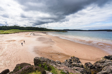 Gairloch beach, a big sandy beach in Scotland west coast, Britain