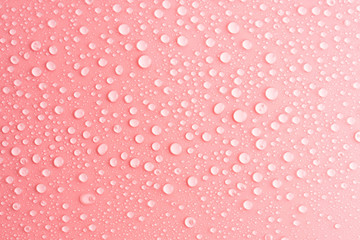 water drops pink  background