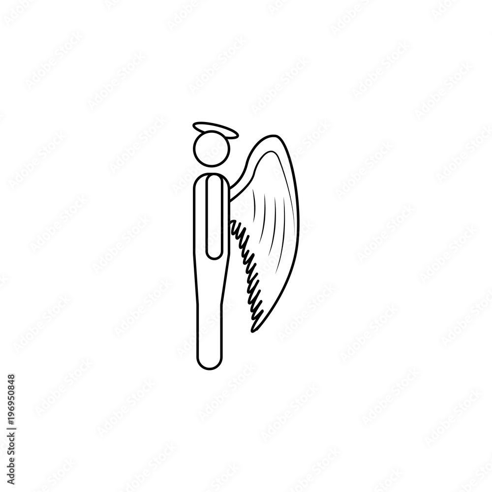 Poster angel icon. element of angel and demon icon for mobile concept and web apps. thin line icon for webs