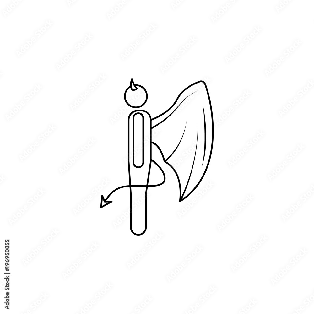 Aufkleber daemon icon. element of angel and demon icon for mobile concept and web apps. thin line icon for web