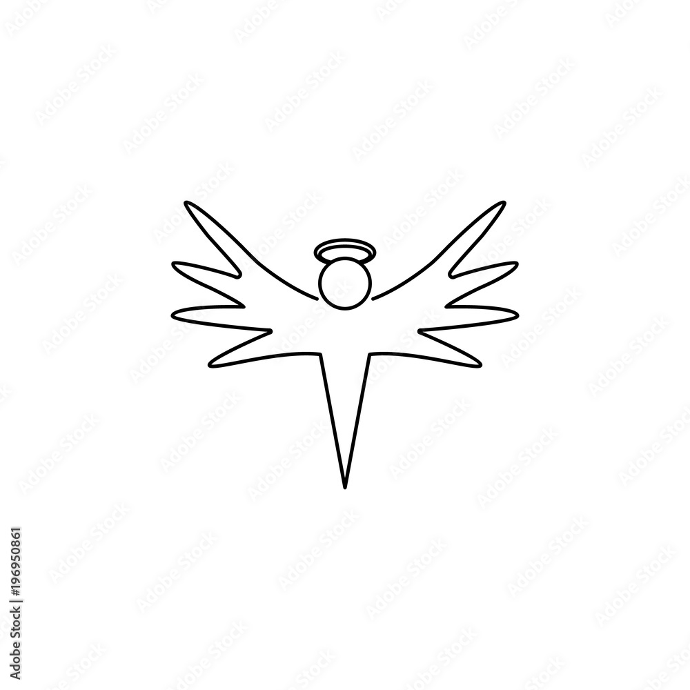 Poster angel icon. element of angel and demon icon for mobile concept and web apps. thin line icon for webs