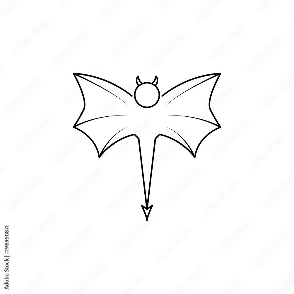 Poster daemon icon. element of angel and demon icon for mobile concept and web apps. thin line icon for web