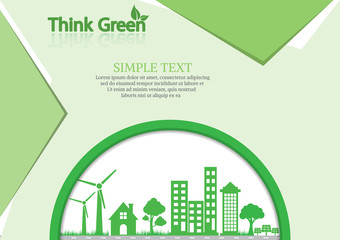 Ecology connection  concept background . Vector infographic illustration