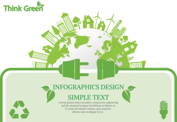 Foto op Canvas Ecology connection  concept background . Vector infographic illustration © Crystal-K