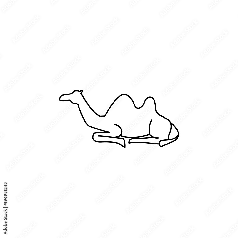 Aufkleber camel icon. element of arab culture icon for mobile concept and web apps. thin line icon for website
