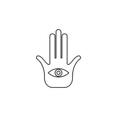 palm and hand icon. Element of Arab culture icon for mobile concept and web apps. Thin line  icon for website design and development, app development. Premium icon
