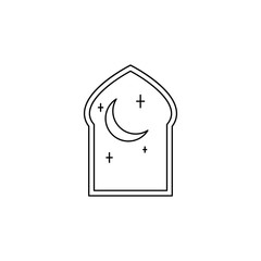 arabic window icon. Element of Arab culture icon for mobile concept and web apps. Thin line  icon for website design and development, app development. Premium icon