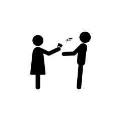 couple's quarrel icon. Element of wedding and divorce elements illustration. Premium quality graphic design icon. Signs and symbols collection icon for websites, web design