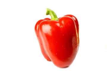 Red Chili Peppers on a white background isolated with clipping path Vegetables make a colorful meal.