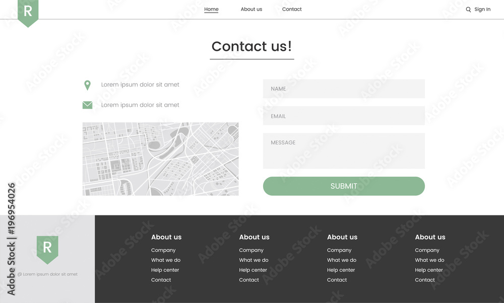 Poster illustration of website elements for web design