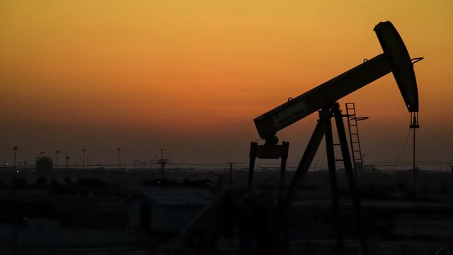 Oil Pump Timelapse at Sunset