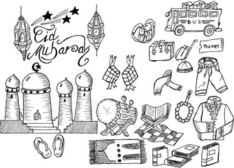 Islamic doodle,  Ramadan or Eid mubarak event