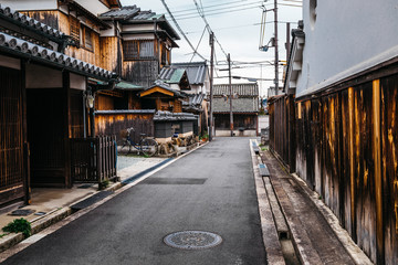 Fototapeta na wymiar Japanese old traditional town Imaicho in Nara, Japan