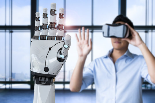 man control robot - Powered by Adobe