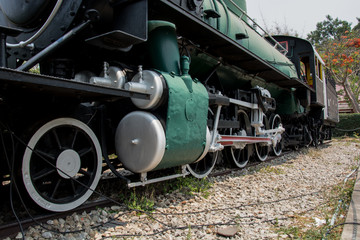 Vintage Steam engine locomotive train