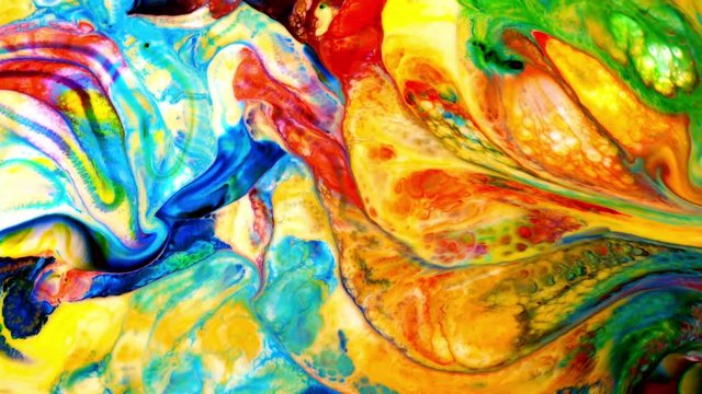 Abstract Colorful Ink Explode