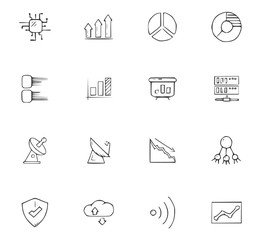 Doodle Communication icons set