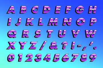 Retro 80's Type - Metallic 