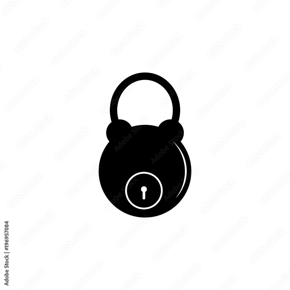 Poster lock icon. element of lock and key elements illustration. premium quality graphic design icon. signs