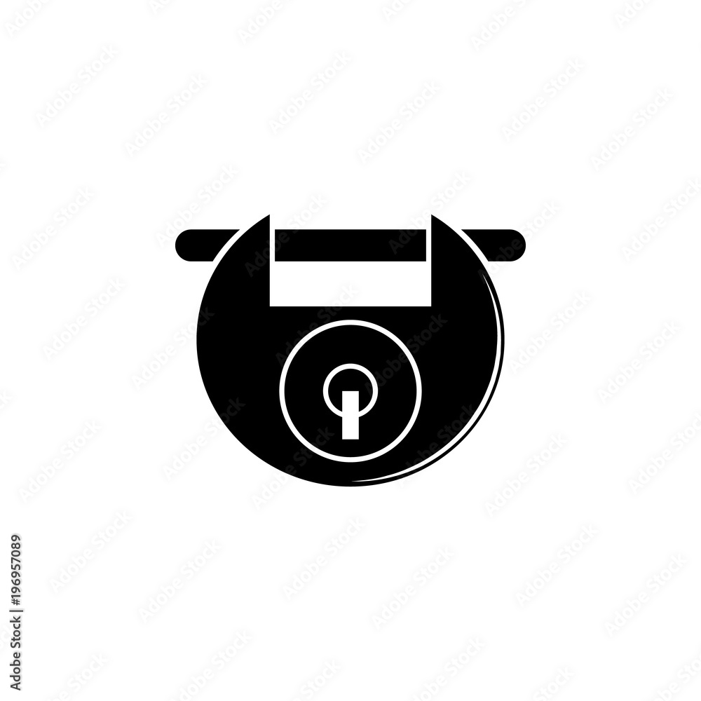 Poster key lock icon. element of lock and key elements illustration. premium quality graphic design icon. s