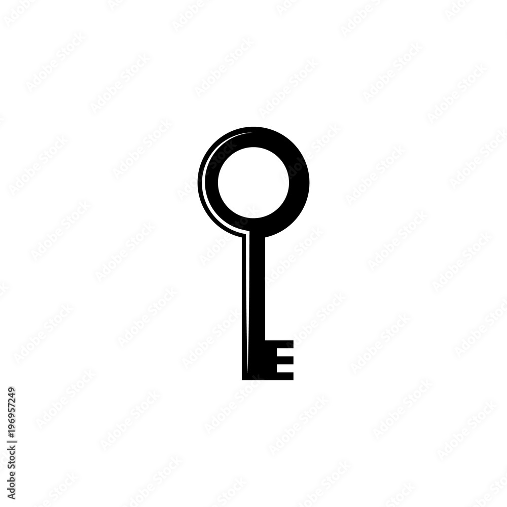 Poster key icon. element of lock and key elements illustration. premium quality graphic design icon. signs 