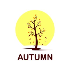 Obraz premium autumn tree. vector illustration. logo. icon