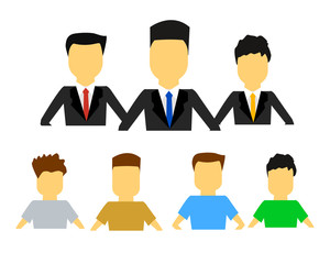 Flat design peoples business man and man.