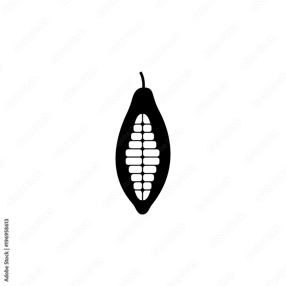 Poster cocoa icon. element of seeds and nuts elements illustration. premium quality graphic design icon. si
