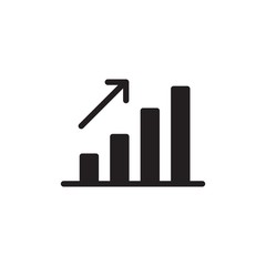 business growth chart filled vector icon. Modern simple isolated sign. Pixel perfect vector  illustration for logo, website, mobile app and other designs