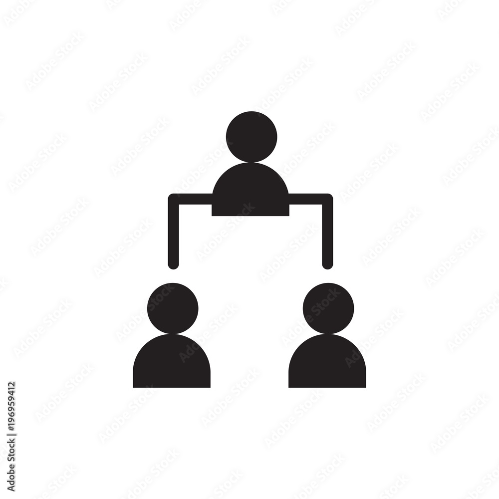 Poster business hierarchy, business structure filled vector icon. modern simple isolated sign. pixel perfec