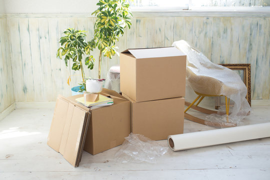 引越の荷造り