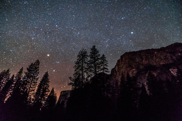 Stars in Yosemite Valley